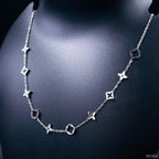 Round Star Gold Clover Stainless Steel Necklace Pendant Chain Bulk