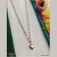 Love Heart Gold Brass Pendant Necklace Chain For Women Bulk