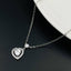 Heart Silver American Diamonds Slim Necklace Pendant Chain Women Bulk