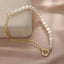 Stainless Steel Pearl Mala Necklace Chain For Women White Bulk