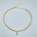 Copper Gold Cubic Zirconia Heart Choker Chain Necklace For Women Bulk