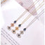 Stainless Steel Rose Gold Cubic Zirconia Evil Eye Necklace Chain Bulk