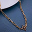 Rose Gold Fancy Lock Aluminium 17Inch Necklace Chain For Women Bulk