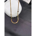 Heart Love Multi CZ Gold Stainless Steel Snake Necklace Chain Bulk