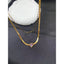 Fancy Heart Love Crystal 18K Gold Dual Layer Snake Chain Women Bulk