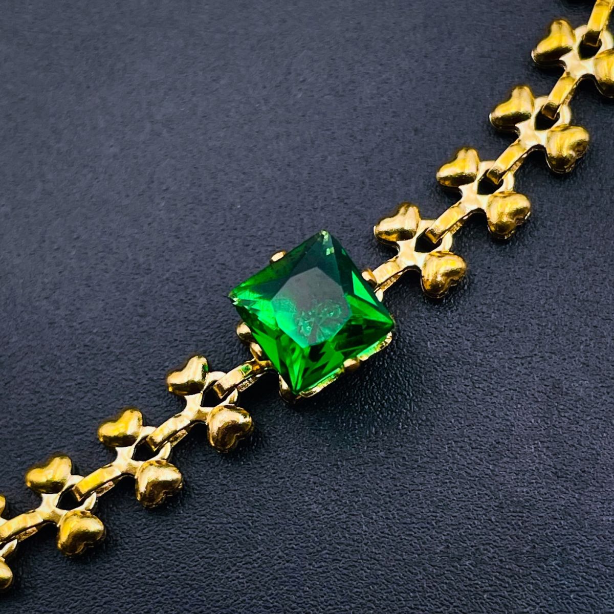 Black Princess Cut CZ Gold Stainless Steel Fancy Necklace Chain Bulk