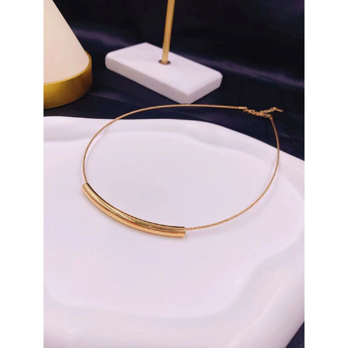 Hasli Choker 18K Gold Stainless Steel Necklace For Women Bulk