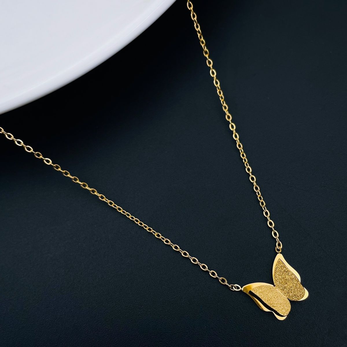 Butterfly Dainty 18K Gold Stainless Steel Necklace Chain Women Bulk