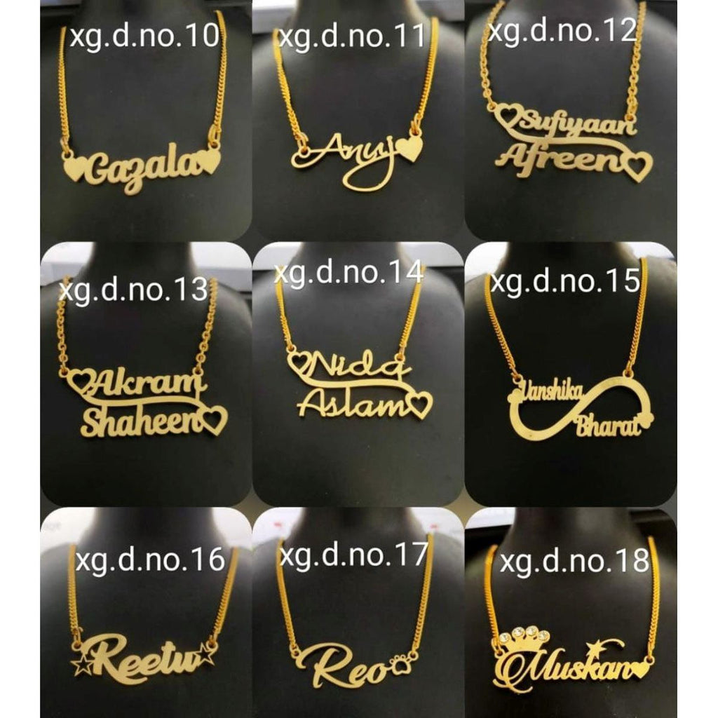 Copper Gold Personalized Customized Letter Name Necklace Chain Bulk