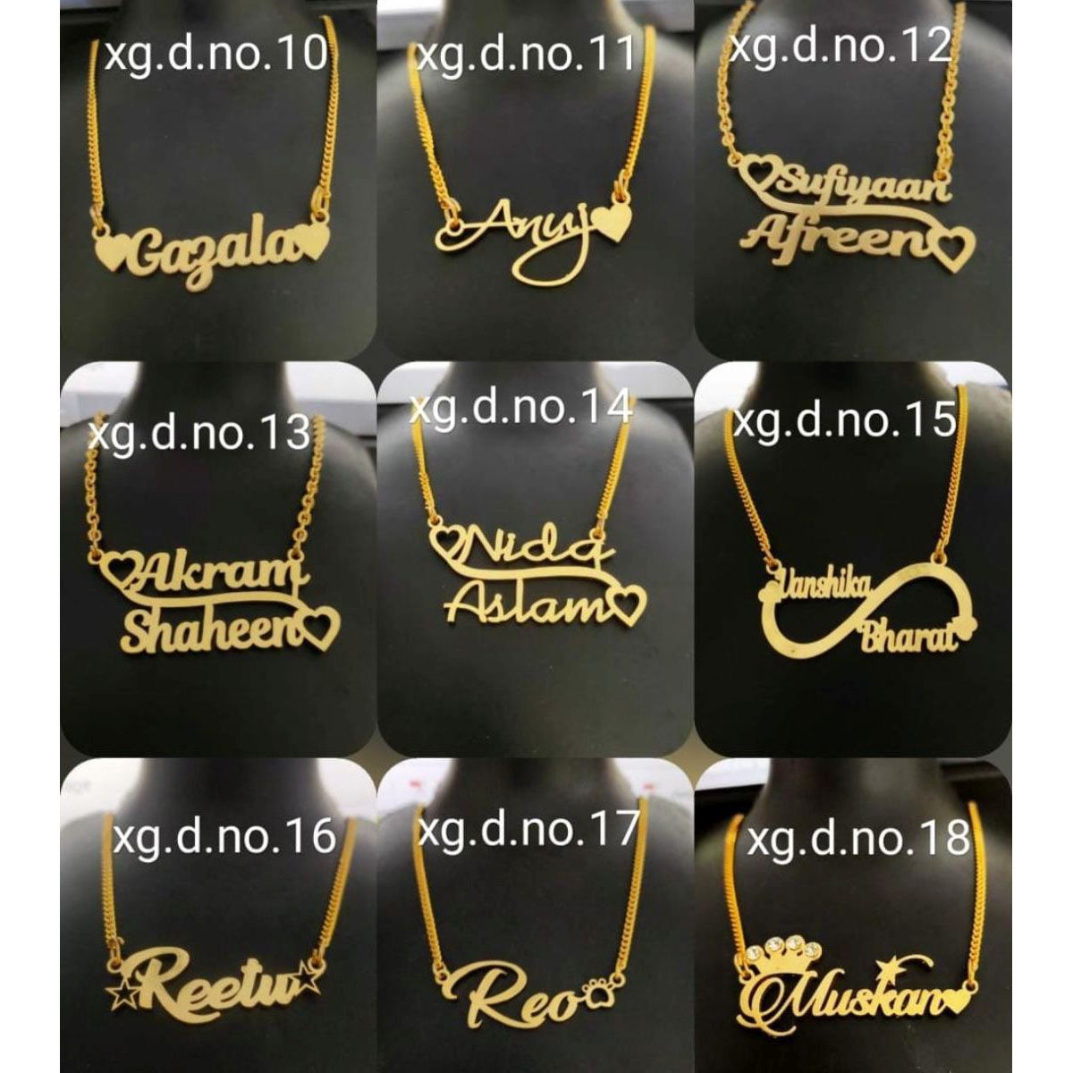 Copper Gold Personalized Customized Letter Name Necklace Chain Bulk