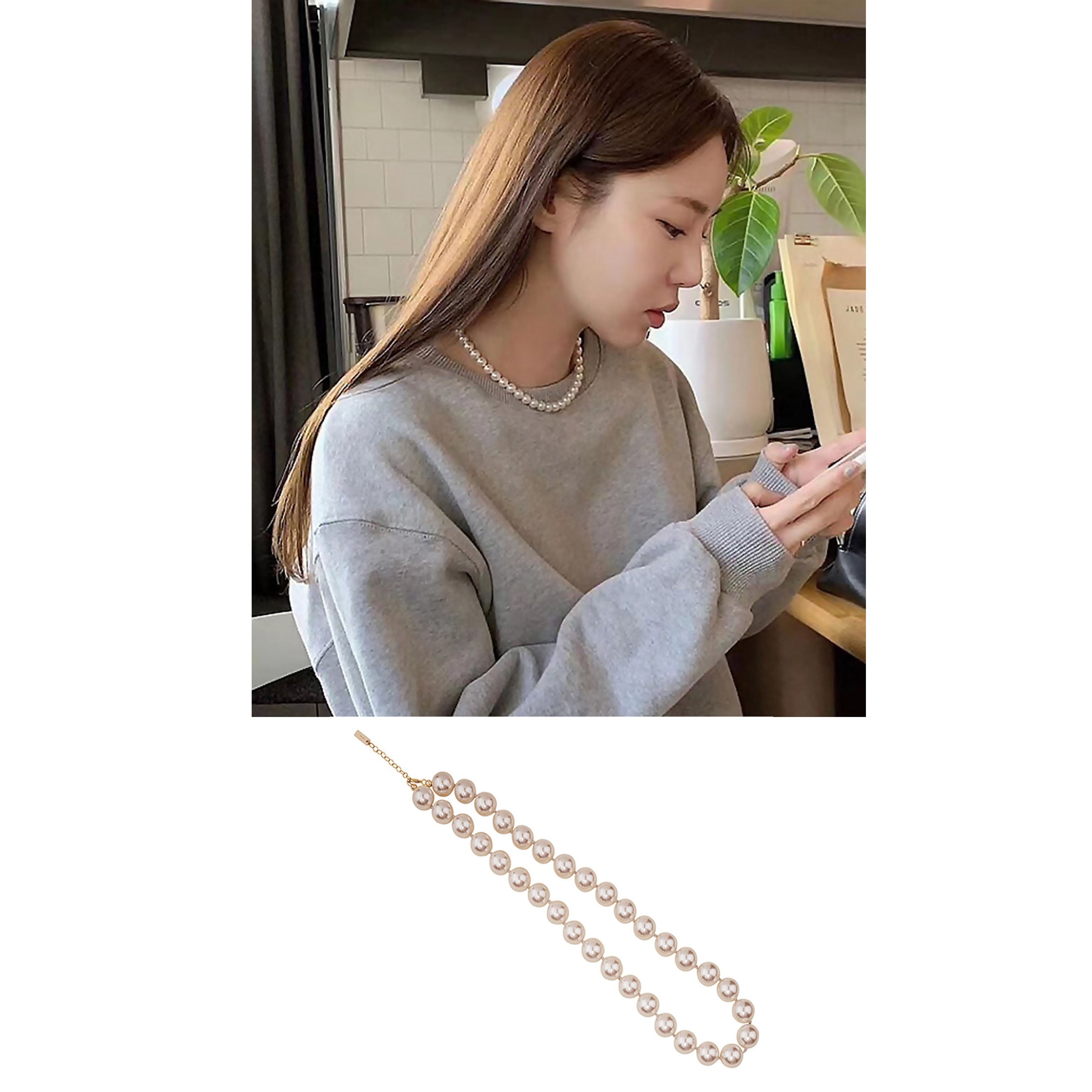 Pearl Strand Single White Line Necklace For Women Bulk