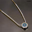 Evil Eye Baguette Eternity 18K Gold Adjustable Slider Necklace Bulk