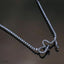 Studded Snake CZ Eternity Solitaire Silver Adjustable Necklace Bulk