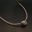 Dual Circle Eternity Solitaire 18K Gold Adjustable Necklace Women Bulk
