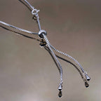 Solitaire Eternity CZ Silver Adjustable Slider Necklace Bulk