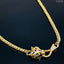 Panther Cubic Zirconia 18K Gold Anti Tarnish Curb Chain Necklace Bulk