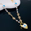 Star Mother Of Pearl Evil Eye Heart Lock CZ 18K Gold Necklace Bulk