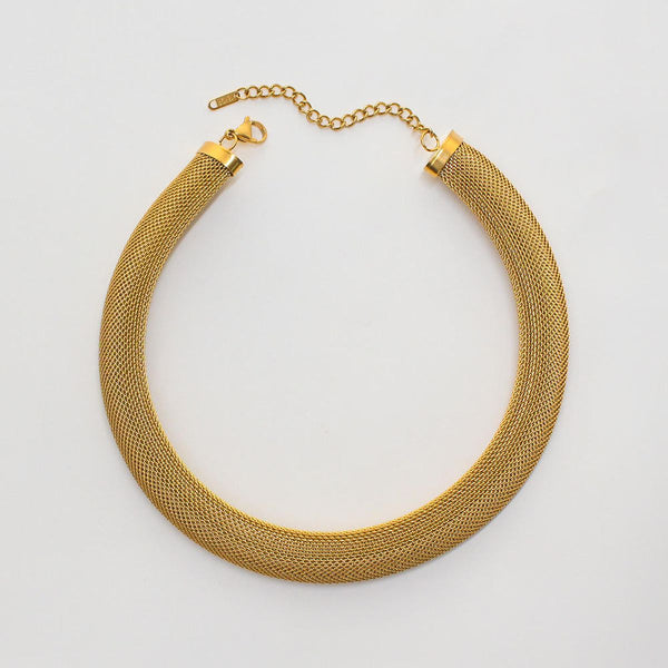 Cobra Snake Mesh 18K Matte Gold Anti Tarnish Stainless Steel Necklace Bracelet for Women Main image