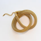 Cobra Snake Mesh 18K Matte Gold Anti Tarnish Stainless Steel Necklace Bracelet for Women