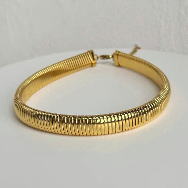 Cobra Snake 18K Gold Anti Tarnish Stainless Steel Choker Necklace Bulk Main image
