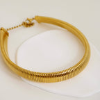 Cobra Snake 18K Gold Anti Tarnish Stainless Steel Choker Necklace Bulk