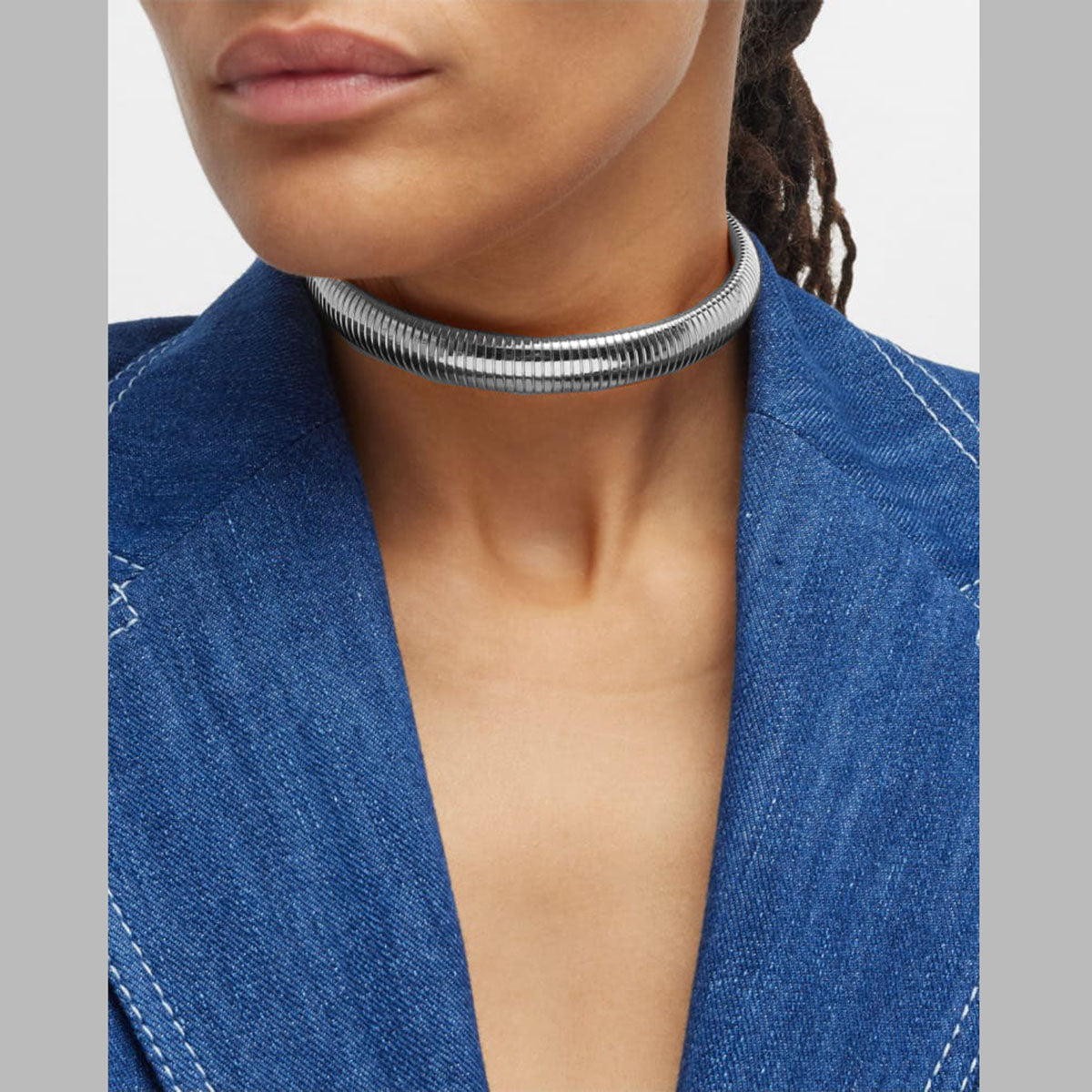 Cobra Snake 18K Gold Anti Tarnish Stainless Steel Choker Necklace Bulk