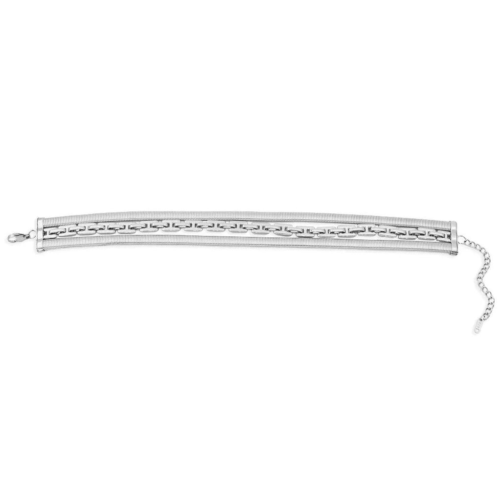 Triple Layer Geometric Snake Chain 18K Gold Anti Tarnish Necklace Bulk