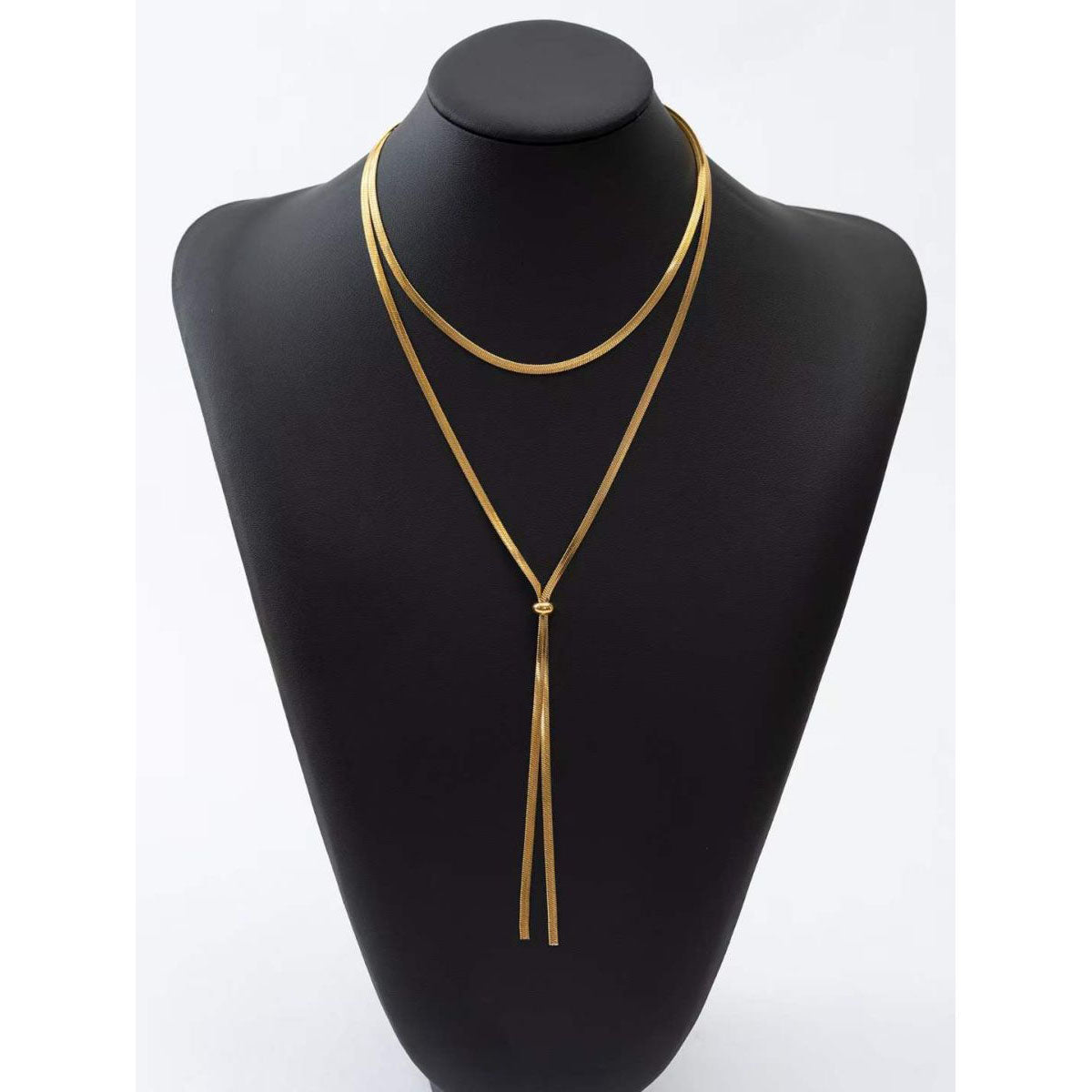 Adjustable Long Snake Gold Anti Tarnish Stainless Steel Necklace Bulk