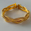 Cobra Snake Anti Tarnish 18K Gold Stainless Steel Braided Twisted Necklace for Women