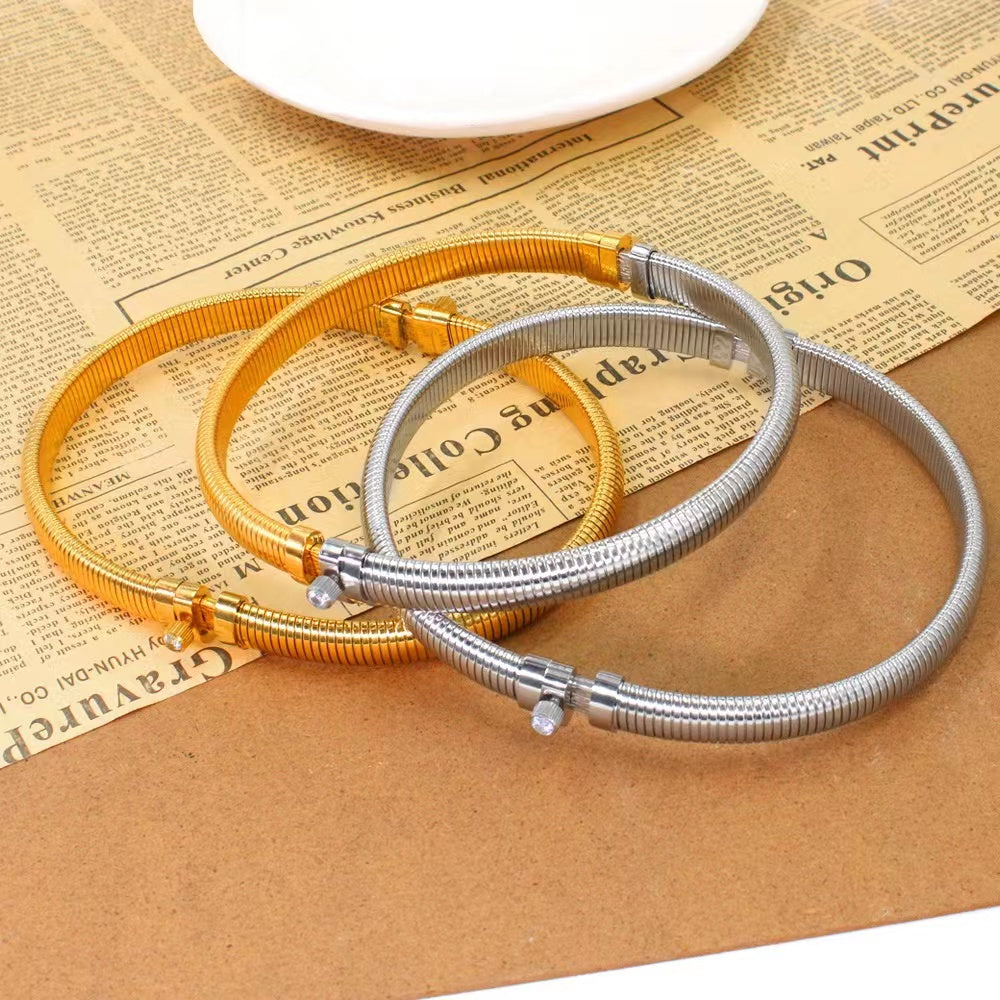 Snake Cobra Lock CZ 18K Gold Anti Tarnish Choker Necklace Bulk