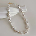 Baroque Pearl 18K Gold Anti Tarnish Necklace For Women Bulk
