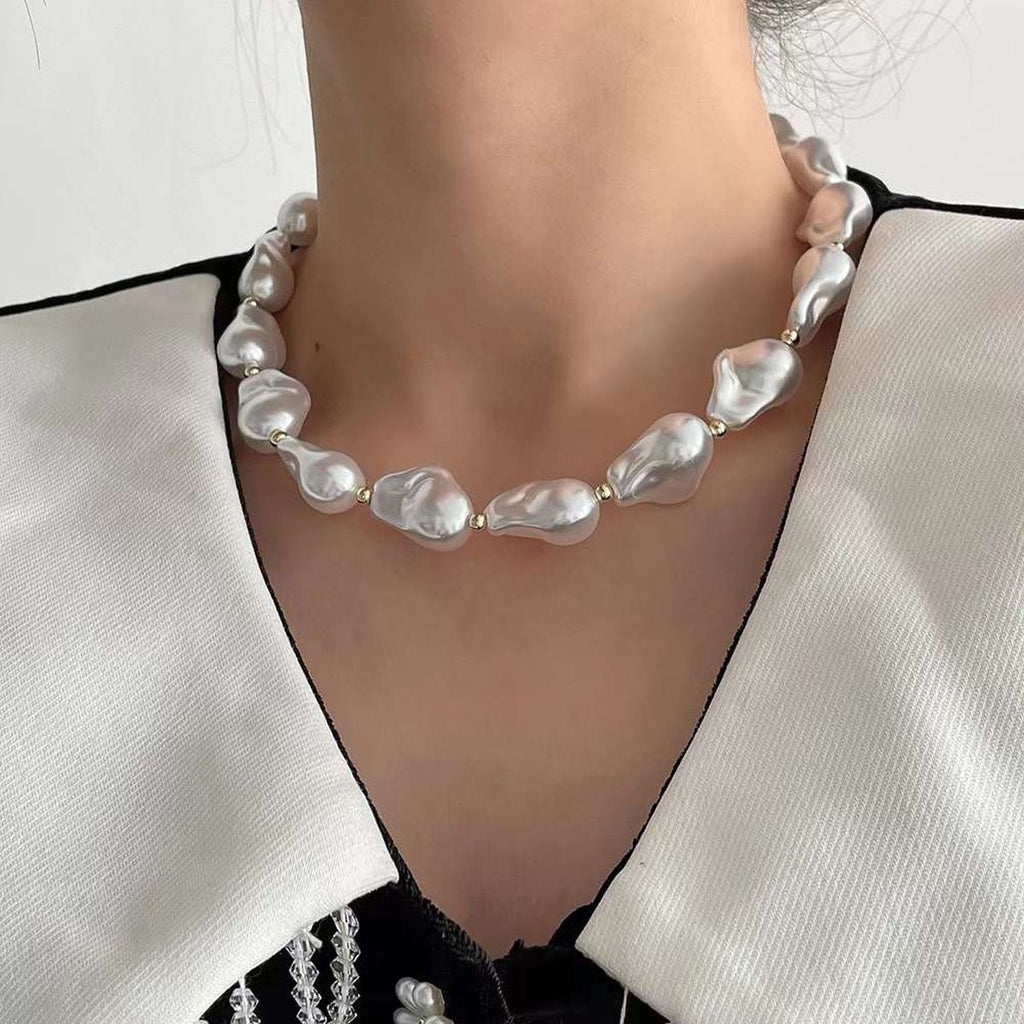 Baroque Pearl 18K Gold Anti Tarnish Necklace For Women Bulk