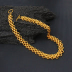 Triple Layer 18K Gold Anti Tarnish Stainless Steel Toggle Clasp Necklace Chain for Men & Women