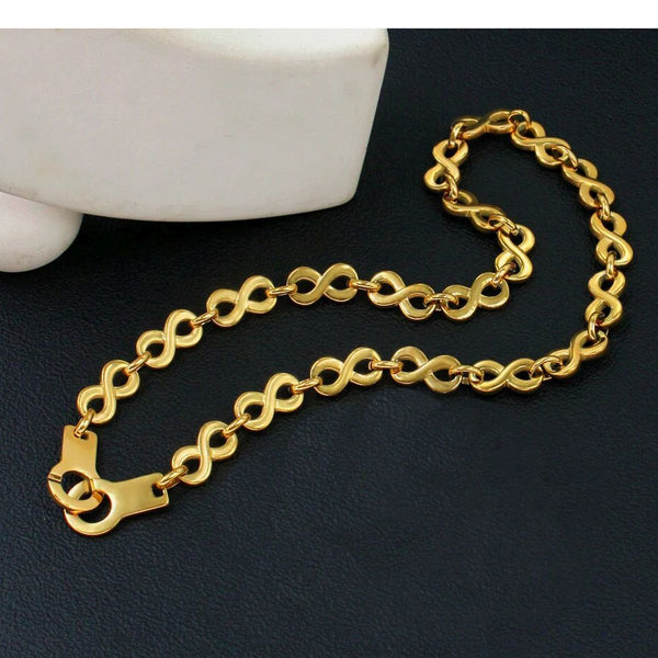 Handcuff Infinity 18K Gold Anti Tarnish Stainless Steel Necklace Chain for Men & Women Main image