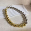 Glossy Balls Silver 18K Gold Anti Tarnish Necklace For Women Bulk