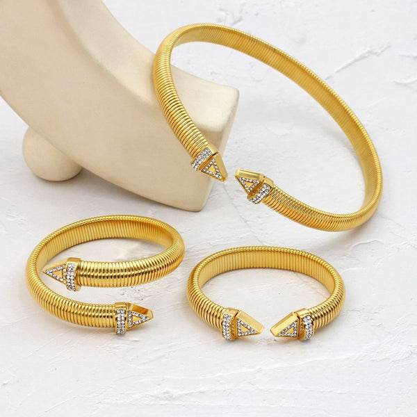 Snake CZ 18K Gold Anti Tarnish Stainless Steel Choker Necklace Bulk Secondary image