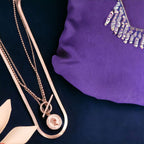 Queen Elizabeth Coin 18K Rose Gold Anti Tarnish Stainless Steel Necklace Layer Snake Chain For Women