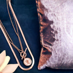 Queen Elizabeth Coin 18K Rose Gold Anti Tarnish Stainless Steel Necklace Layer Snake Chain For Women