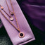 Roman Black 18K Rose Gold Cubic Zirconia Anti Tarnish Stainless Steel Layer Necklace Chain For Women