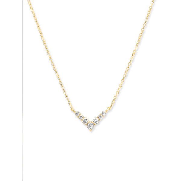 Copper Solitaires Cubic Zirconia Gold Necklace Link Pendant Chain Bulk Secondary image