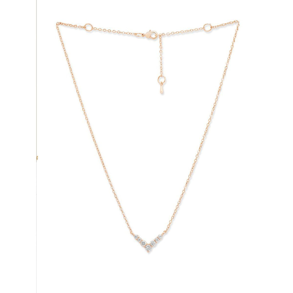 Copper Solitaires Cubic Zirconia Gold Necklace Link Pendant Chain Bulk