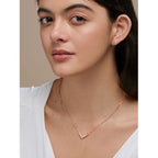 Copper Solitaires Cubic Zirconia Gold Necklace Link Pendant Chain Bulk