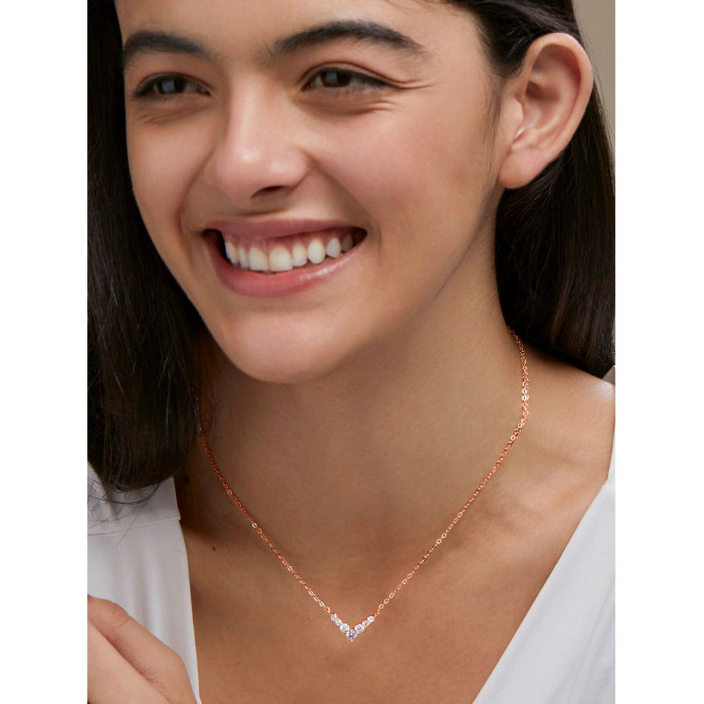 Copper Solitaires Cubic Zirconia Gold Necklace Link Pendant Chain Bulk