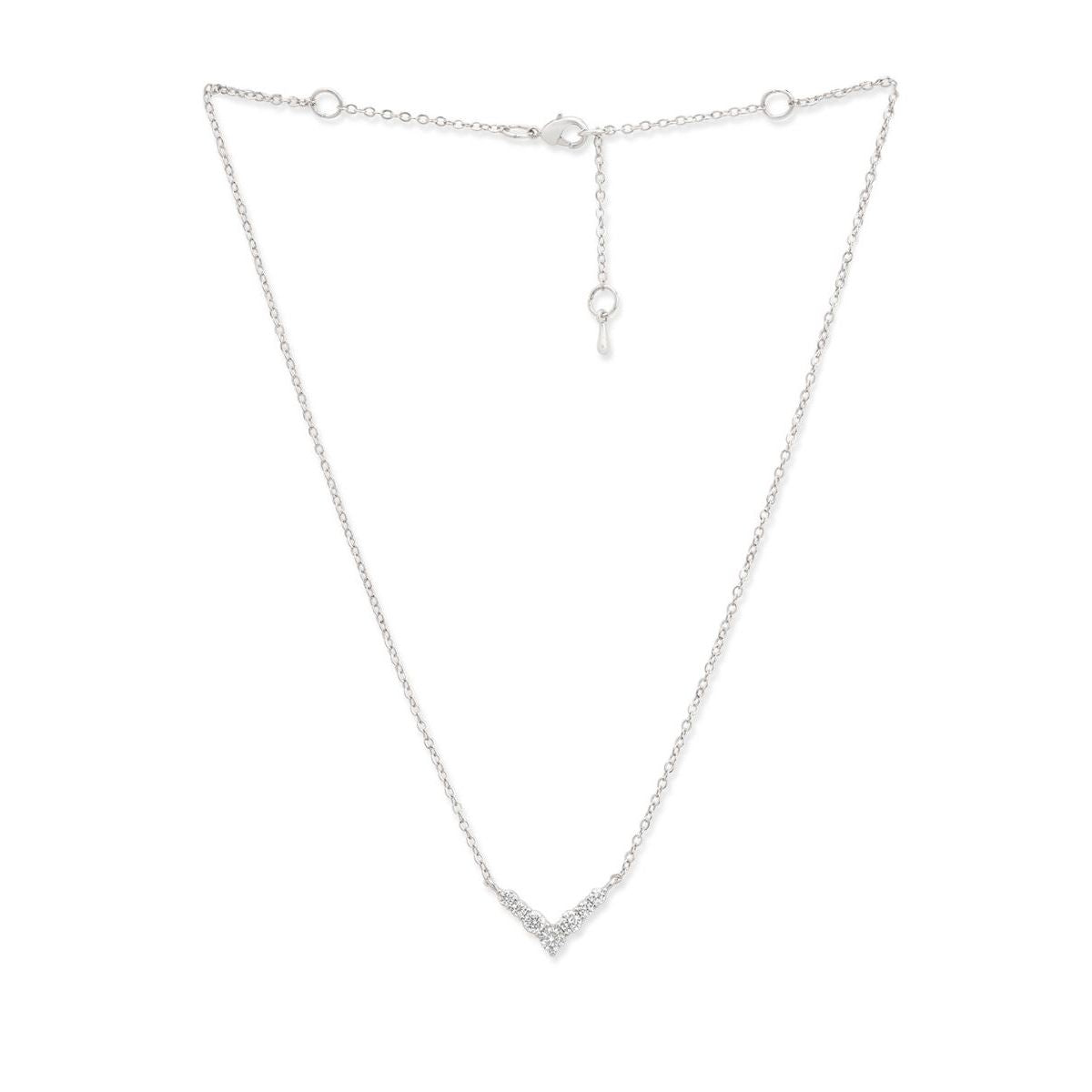 Copper Solitaires Cubic Zirconia Gold Necklace Link Pendant Chain Bulk