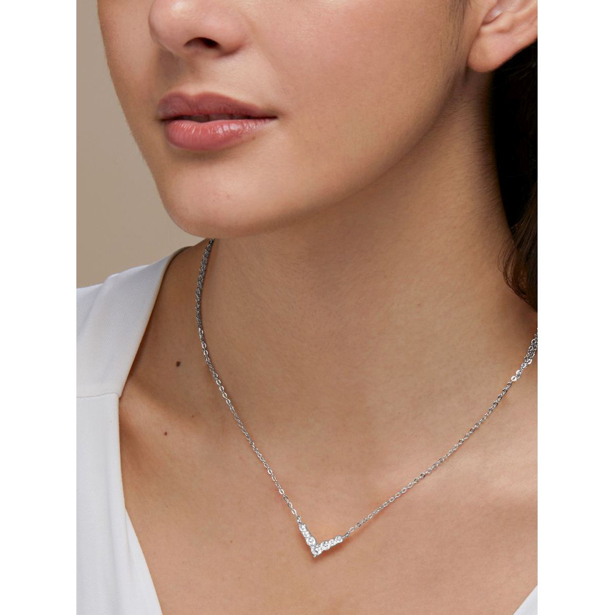 Copper Solitaires Cubic Zirconia Gold Necklace Link Pendant Chain Bulk