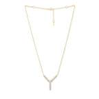 Copper Y Shape Solitaires CZ Gold Necklace Link Pendant Chain Bulk