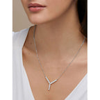Copper Y Shape Solitaires CZ Gold Necklace Link Pendant Chain Bulk