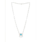 Copper Evil Eye Cubic Zirconia Gold Link Pendant Chain Necklace Bulk