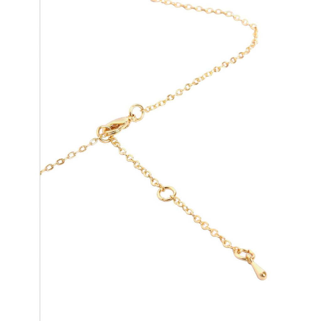 Copper Evil Eye Mother Of Pearl CZ Gold Link Chain Layer Necklace Bulk