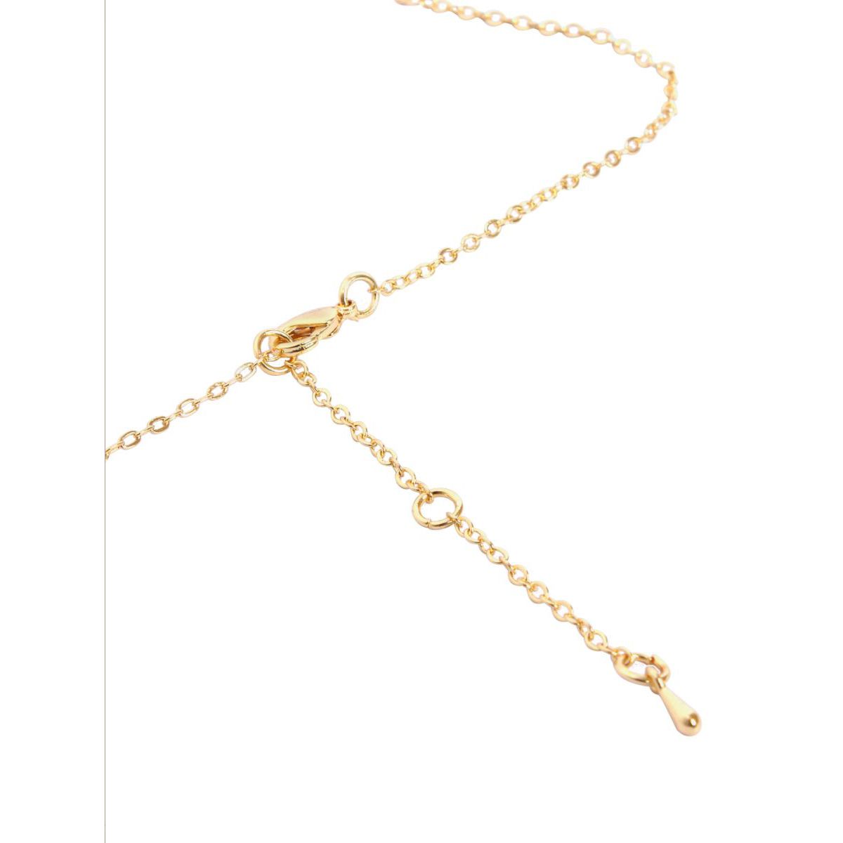 Copper Evil Eye Mother Of Pearl CZ Gold Link Chain Layer Necklace Bulk